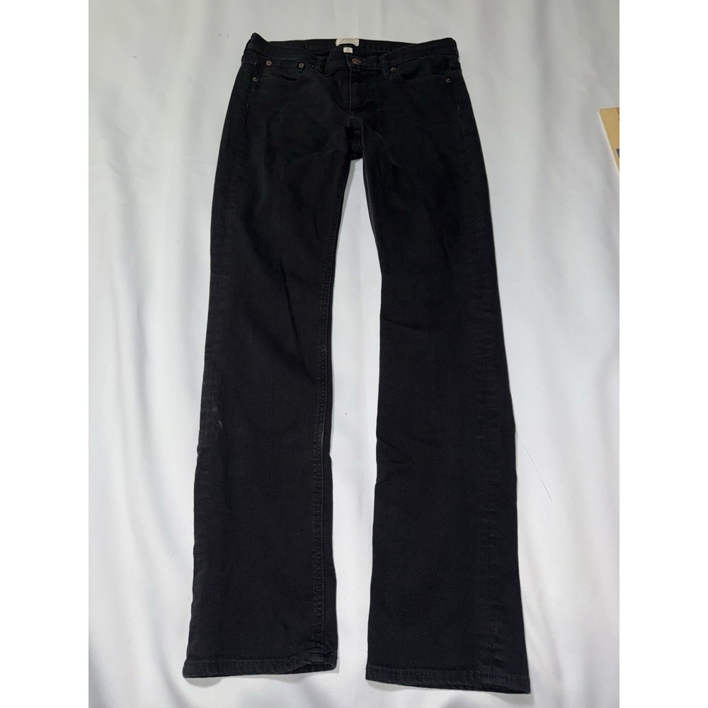J.Crew Women's‎ Jeans Matchstick Size 28 Black Denim Slim Straight Leg